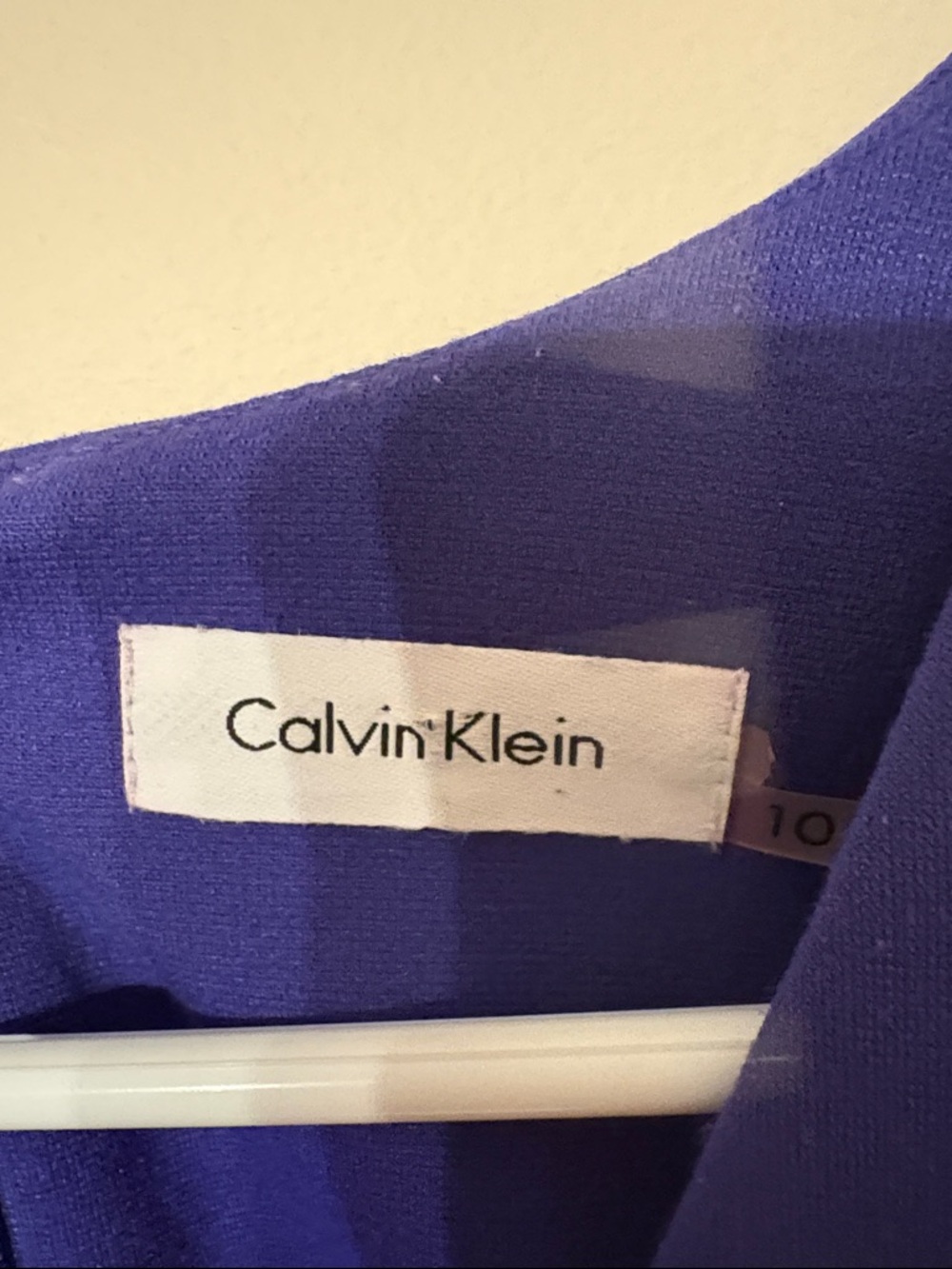 Calvin Klein Cobalt Cap-Sleeve Faux-Wrap Sheath Dress - Picture 2 of 6